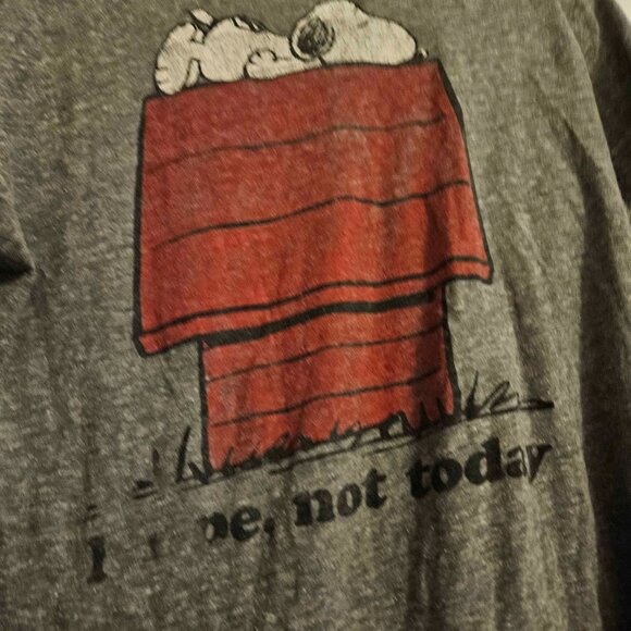 Peanuts Graphic Tee Short Sleeve Gray Snoopy T-Shirt Women's Size M - Picture 2 of 4